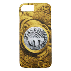 SEAL OF THE KNIGHTS TEMPLAR gold yellow iPhone 8/7 Case
