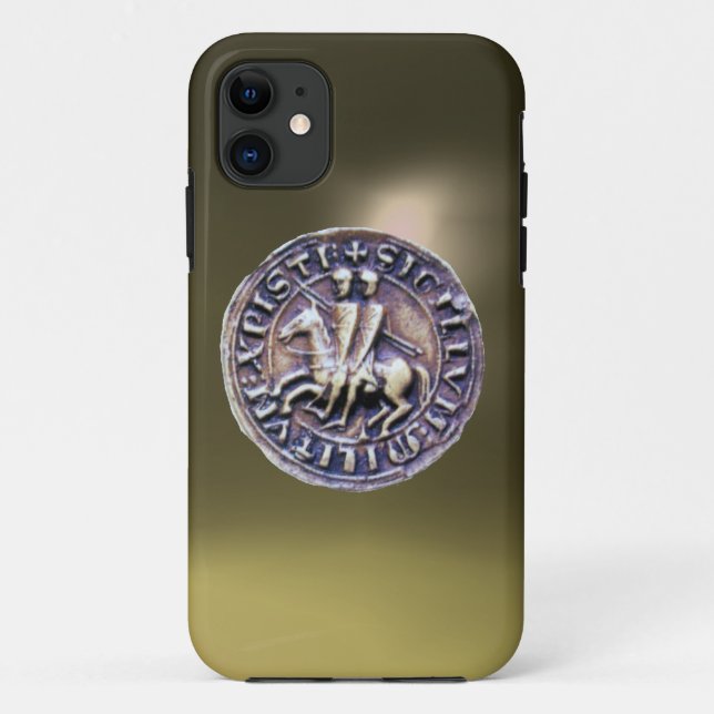 SEAL OF THE KNIGHTS TEMPLAR grey Case-Mate iPhone Case (Back)