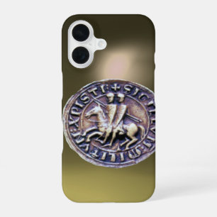 SEAL OF THE KNIGHTS TEMPLAR grey iPhone 16 Case