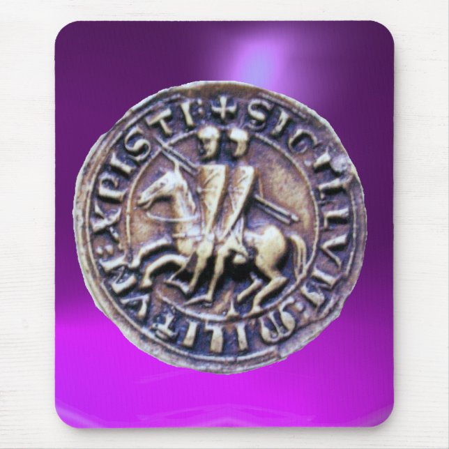 SEAL OF THE KNIGHTS TEMPLAR purple Mouse Pad (Front)