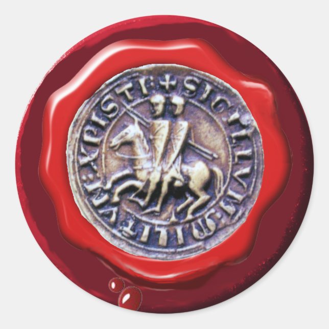 SEAL OF THE KNIGHTS TEMPLAR RED WAX SEAL (Front)