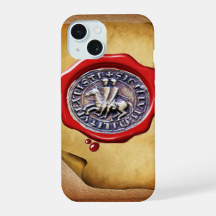 SEAL OF THE KNIGHTS TEMPLAR wax parchment iPhone 15 Case