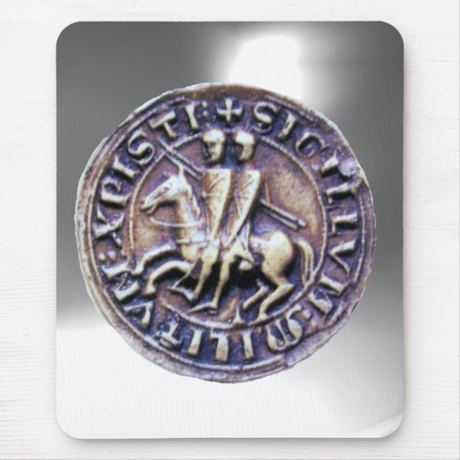 SEAL OF THE KNIGHTS TEMPLAR white Mouse Pad (Front)