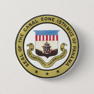 SEAL OF THE PANAMA CANAL ZONE 6 CM ROUND BADGE