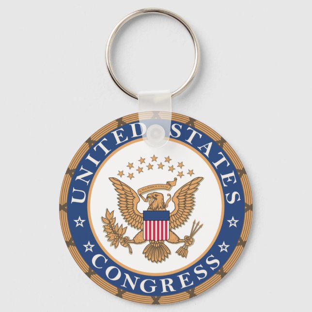 Seal of the US Congress Court Key Ring (Front)