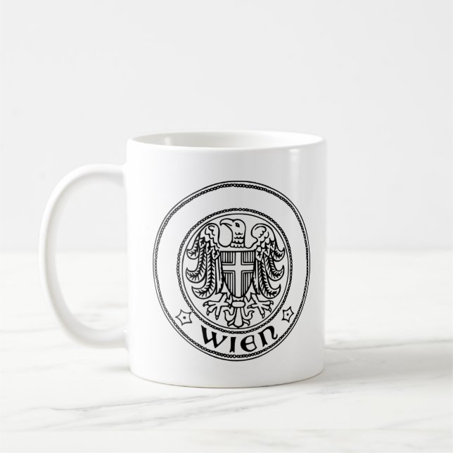 Seal of Vienna, AUSTRIA Coffee Mug (Left)