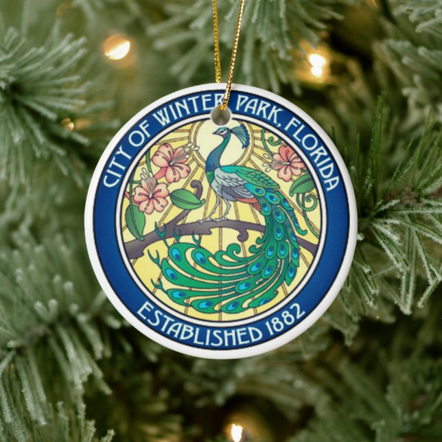 Seal of Winter Park, Florida Ceramic Ornament (Tree)