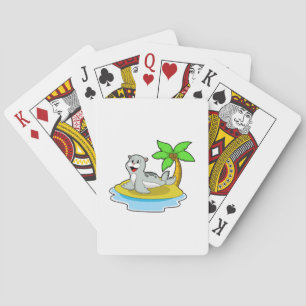 Seal on Island Playing Cards