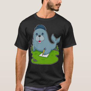 Seal Pencil Paper T-Shirt