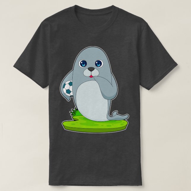 Seal player Soccer T-Shirt (Design Front)