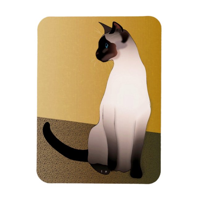 Seal Point Siamese Cat Magnet (Vertical)