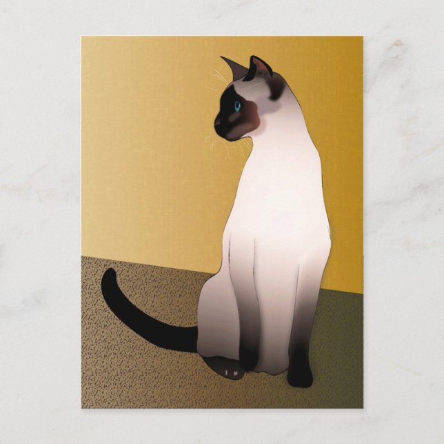 Seal Point Siamese Cat Postcard (Front)