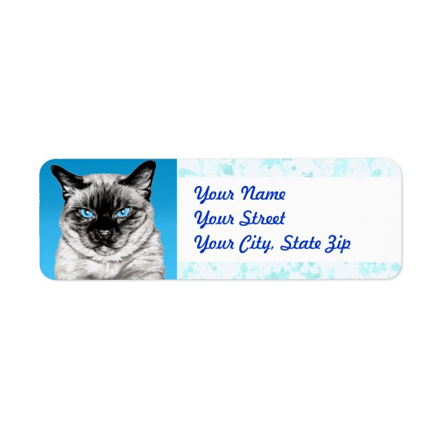 Seal Point Siamese Return Address Label (Front)