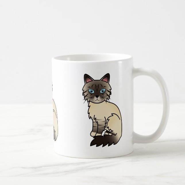 Seal Point Tabby Birman / Ragdoll Cat Coffee Mug (Right)