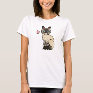 Seal Point Tabby Birman / Ragdoll Cat Love T-Shirt