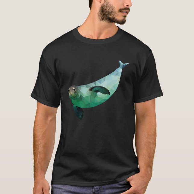 Seal Polygon Seal   Sea Seal Sea T-Shirt (Front)