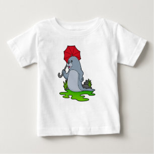 Seal Raining Umbrella Baby T-Shirt