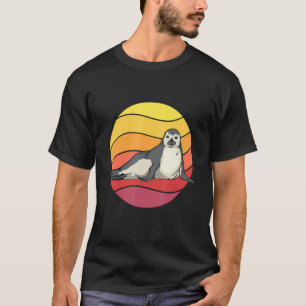 Seal Retro Sunset Sea Dog Seals T-Shirt