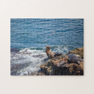 Seal Rock at La Jolla Beach in San Diego Jigsaw Puzzle