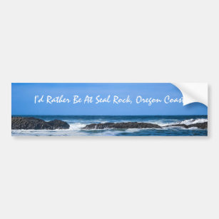 Seal Rock Oregon Coast On Pacific Ocean Bumper Sticker