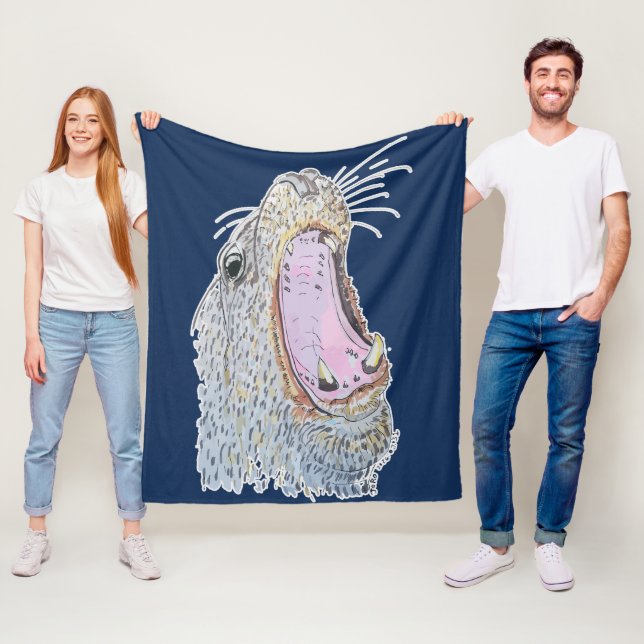 Seal Scream Fleece Blanket (In Situ)