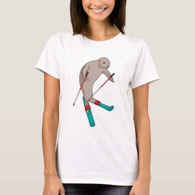 Seal Skier Ski T-Shirt (Front)