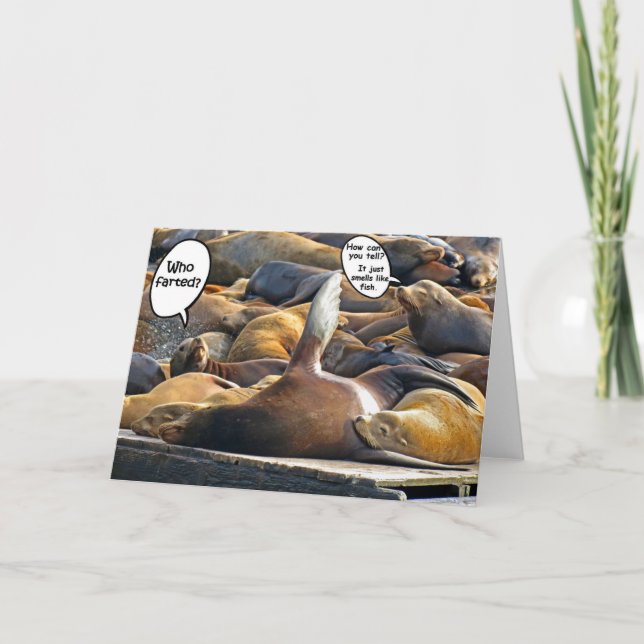 Seal Sleep Farted Card (Front)