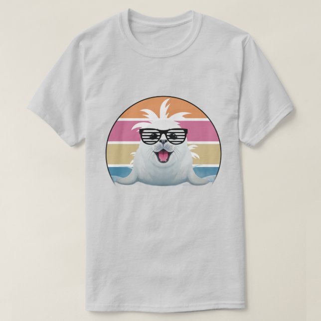 Seal Sunglasses Fun T-Shirt (Design Front)