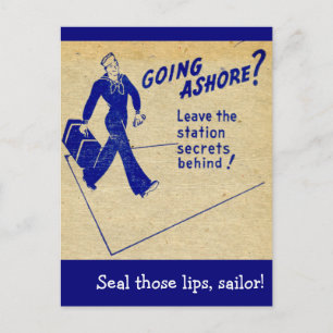 Seal those lips, sailor! postcard