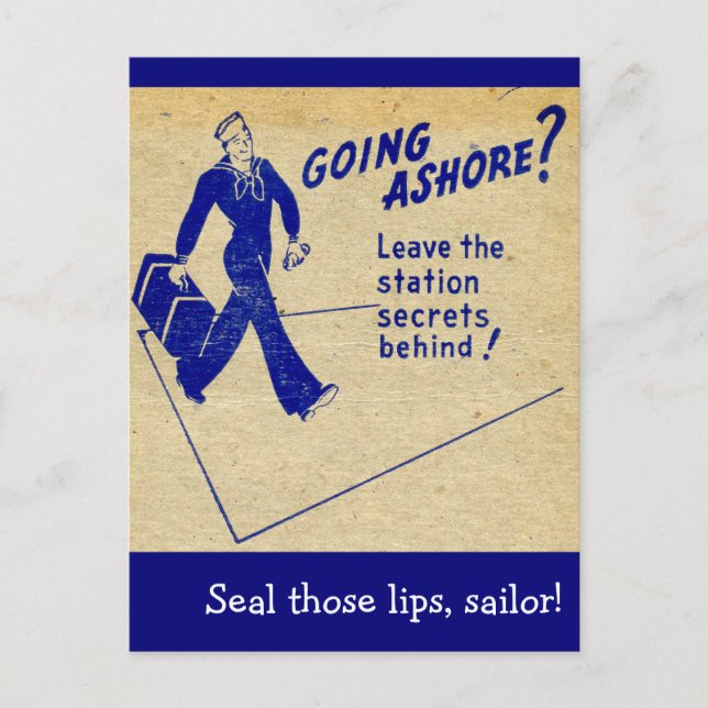 Seal those lips, sailor! postcard (Front)