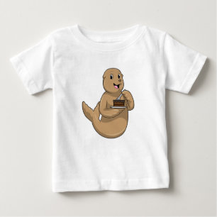 Seal with Cake Baby T-Shirt