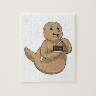 Seal with Cake Jigsaw Puzzle