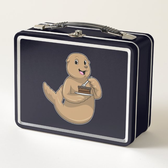 Seal with Cake Metal Lunch Box (Front)