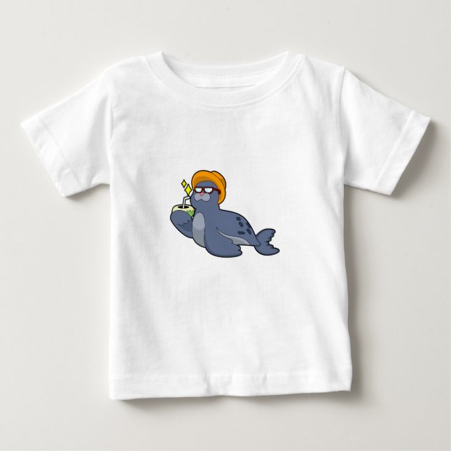 Seal with Coconut Baby T-Shirt (Front)