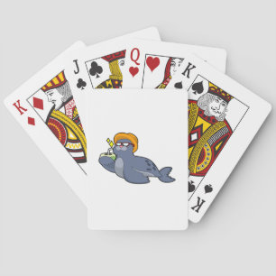 Seal with Coconut Playing Cards