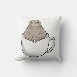 Seal with Coffee cup Cushion