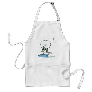 Seal with coffee on a wave standard apron