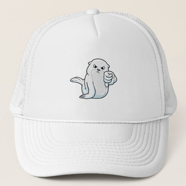 Seal with Disapprove Trucker Hat (Front)