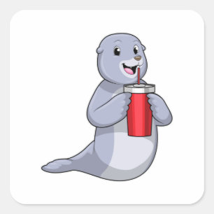 Seal with Drinking cup