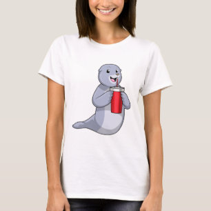 Seal with Drinking cup T-Shirt