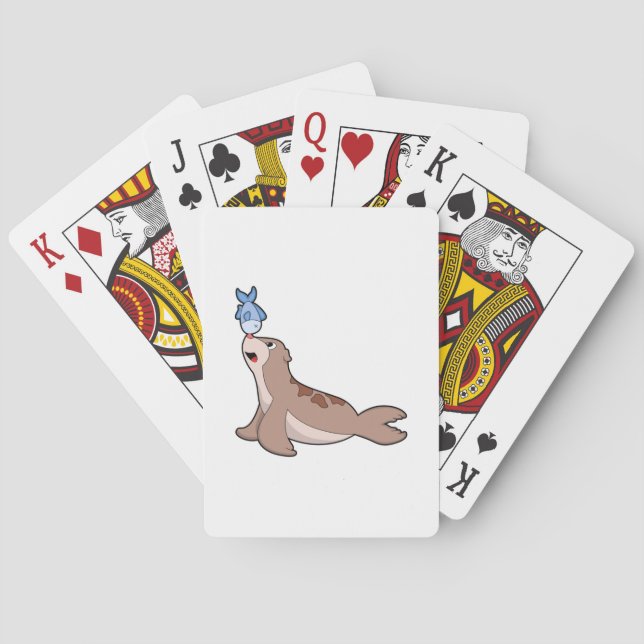 Seal with Fish (2).PNG Playing Cards (Back)