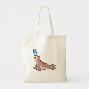 Seal with Fish (2).PNG Tote Bag