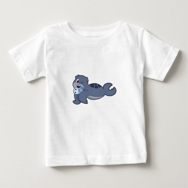 Seal with Fish (3).PNG Baby T-Shirt (Front)