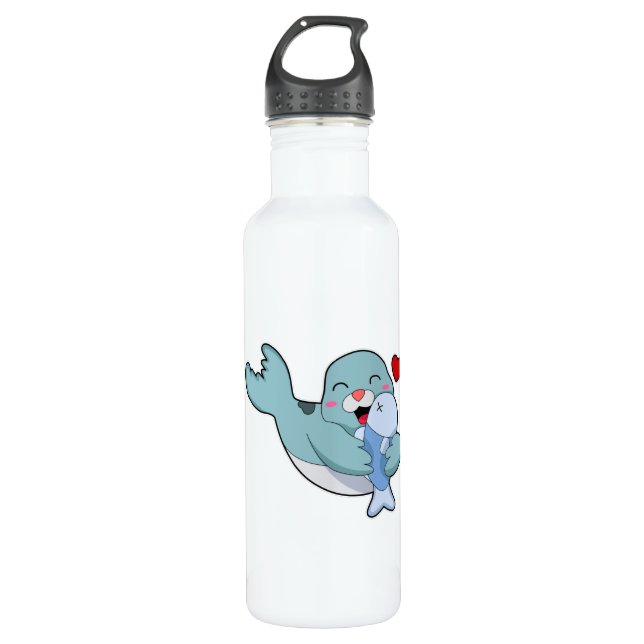 Seal with Fish 710 Ml Water Bottle (Front)