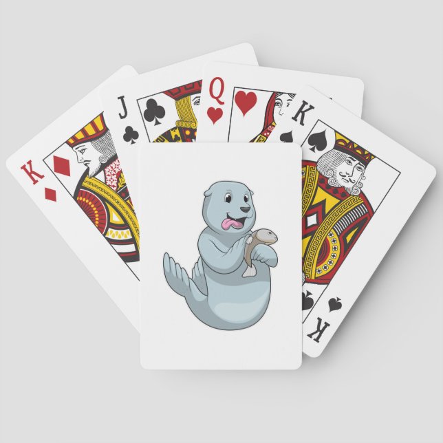 Seal with Fish Playing Cards (Back)