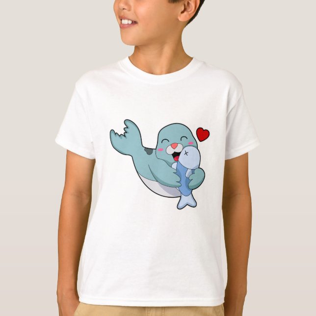 Seal with Fish T-Shirt (Front)