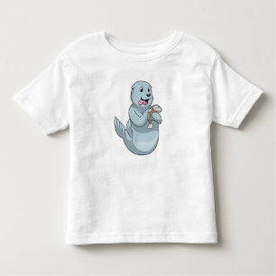 Seal with Fish Toddler T-Shirt