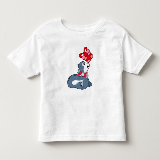 Seal with Gift Toddler T-Shirt (Front)