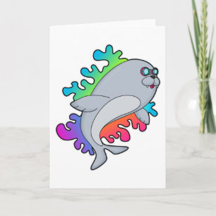 Seal with Glasses Card
