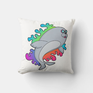 Seal with Glasses Cushion